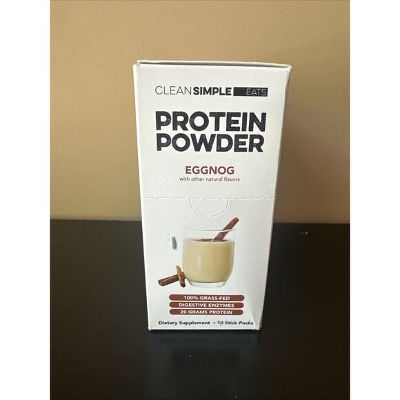 (3) Clean Simple Eats Whey Protein Powder EGG NOG 10 Packs New in Box Exp 7/26 - Picture 6 of 8